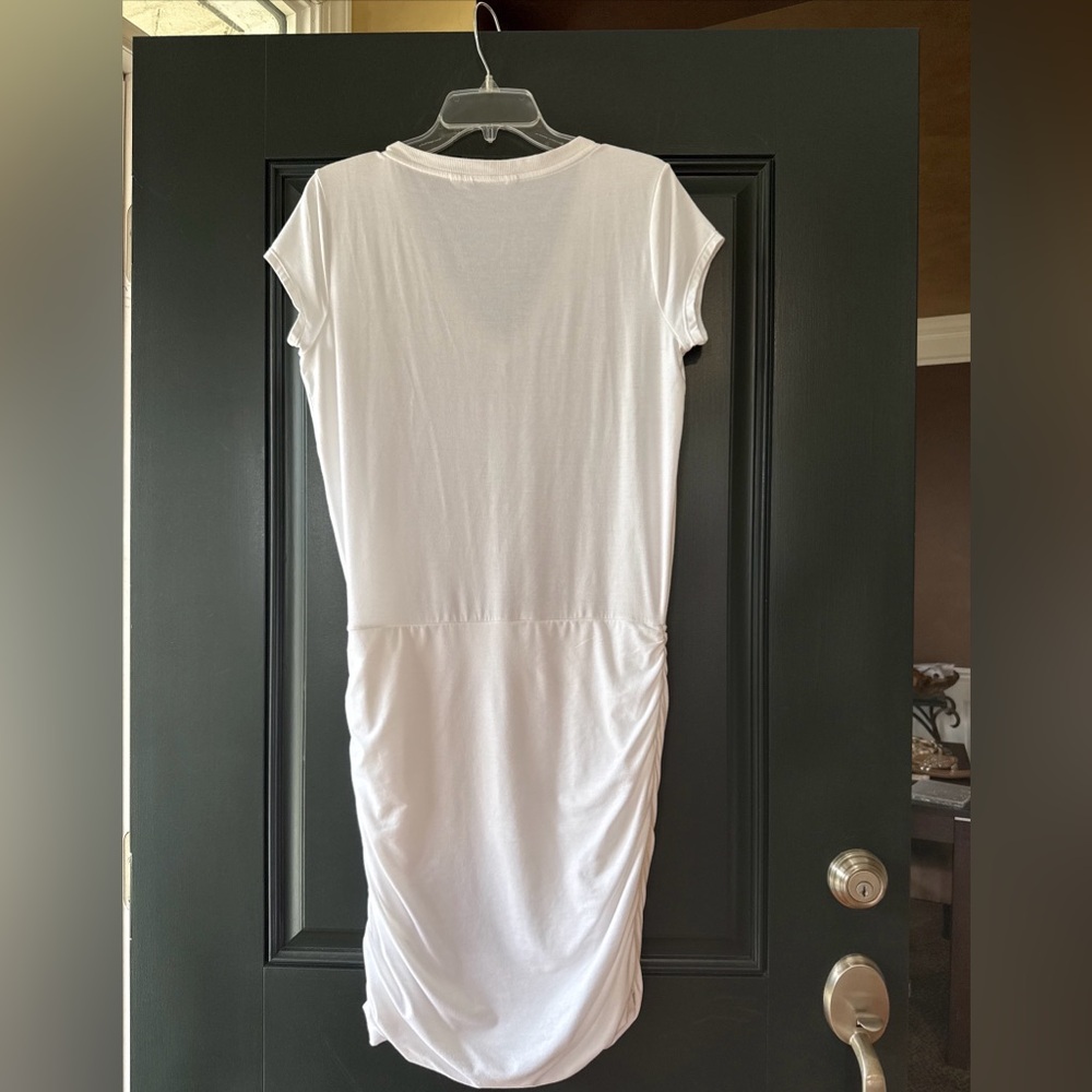 Athleta Topanga White Pullover Fitted Jersey Dress Size Medium - Picture 6 of 15